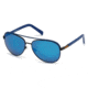 Just Cavalli JC654S Sunglasses - Shiny Black Frame Color, Blue Mirror Lens Color