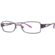 LAmy Adrienne Progressive Prescription Eyeglasses - Frame Purple Brown, Size 52/17mm LYADRIENNE03