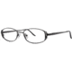 LAmy C by L'Amy 505 Single Vision Prescription Eyeglasses - Frame Pewter, Size 49/16mm CYCBL50502
