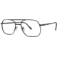 LAmy C By L'Amy 607 Progressive Prescription Eyeglasses - Frame Semi Matte Black, Size 55/19mm CYCBL60703