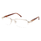 LAmy C by L'AMY 615 Single Vision Prescription Eyeglasses - Frame SHINY GOLD, Size 55/18mm CYCBL61504