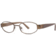 LAmy Claudia Single Vision Prescription Eyeglasses - Frame Shiny Brown, Size 49/17mm LYCLAUDIA03