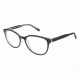 LAmy Karine Single Vision Prescription Eyeglasses - Frame BLACK/CRYSTAL, Size 51/16mm LYKARINE01