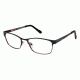 LAmy Monique Single Vision Prescription Eyeglasses - Frame BLACK/ BURGUNDY, Size 51/16mm LYMONIQUE01