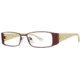 LAmy Orfea 1012 Single Vision Prescription Eyeglasses - Frame Brown/Lime, Size 52/15mm LYORFEA101206