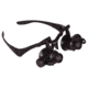 Levenhuk Zeno Vizor G8 Magnifying Glasses, Optical Plastic, 2.5x/4x/6x/8x/10x/15x/20x/25x, Black, Small, 74106