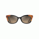 Maui Jim Ilima Polarized Cat Eye  Sunglasses,Gloss Black with Bourbon Tortoise,HCL Bronze Lens HS759-59B