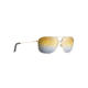 Maui Jim Kami Polarized Aviator Sunglasses, Gold w/ White Frame, Dual Mirror Gold To Silver Lens, Gold w/ White DGS778-05C