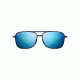 Maui Jim Kaupo Gap Polarized Aviator  Sunglasses,Matte Blue,Blue Hawaii Lens B437-03M