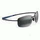 Maui Jim Kumu Sunglasses, Blue Frame, Neutral Grey Lens, Polarized, 724-06