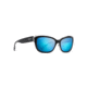 Maui Jim Plumeria Polarized Cat Eye  Sunglasses,Black with Crystal,Blue Hawaii Lens B768-02K