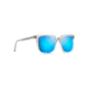 Maui Jim Women's Westside Sunglasses,Light Grey Crystal Frame,Polarized,Blue Hawaii Lens, B803-11