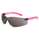 MCR Safety BearKat BK2 Series Safety Glasses, Soft Non-Slip Temple, Gray Lens/Pink Frame, One Size, BK222