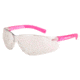MCR Safety BearKat BK2 Series Safety Glasses, Soft Non-Slip Temple, I/O Clear Mirror Lens/ Pink Frame, One Size, BK229