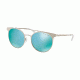 Michael Kors GRAYTON MK1030 Prescription Sunglasses, 52mm, Shiny Silver - Tone, MK1030-113725-52-SV
