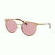 Michael Kors GRAYTON MK1030 Prescription Sunglasses MK1030-116884-52 - Lens Diameter 52 mm, Frame Color Shiny Pale Gold - Tone
