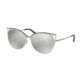 Michael Kors INA MK1020 Sunglasses 11666G-56 - Gray Marble/silver-tone Frame, Silver Mirror Lenses
