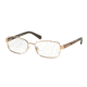 Michael Kors MENORCA MK7003 Single Vision Prescription Eyeglasses 1011-52 - Rose Gold Milky Brown Snake Frame