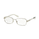 Michael Kors MENORCA MK7003 Single Vision Prescription Eyeglasses 1012-54 - Silver Oak White Black Frame