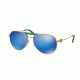 Michael Kors ZANZIBAR MK5001 Sunglasses 109725-58 - Gold/ Turquoise Frame, Teal Mirror Lenses
