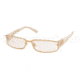 Miu Miu MU66EV SV Prescription Eyeglasses - Shiny Brass Demo Lens Frame w/ 50 mm Diameter Lenses, 7OE1O1-5016