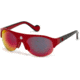 Moncler ML0050 Sunglasses - Red Frame Color, Smoke Mirror Lens Color