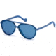 Moncler ML0063 Sunglasses - Shiny Blue Frame Color, Smoke Mirror Lens Color