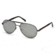 Mont Blanc MB458S Sunglasses - Shiny Gun Metal Frame Color, Smoke Mirror Lens Color