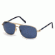 Mont Blanc MB513S Sunglasses - Shiny Rose Gold Frame Color, Blue Lens Color