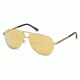 Mont Blanc MB517S Sunglasses - Shiny Endura Gold Frame Color, Smoke Mirror Lens Color
