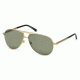 Mont Blanc MB517S Sunglasses - Shiny Rose Gold Frame Color, Green Polarized Lens Color