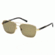 Mont Blanc MB589S Sunglasses - Shiny Rose Gold Frame Color, Brown Lens Color