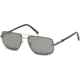 Mont Blanc MB658S Sunglasses - Shiny Palladium Frame Color, Smoke Mirror Lens Color