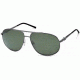 Montblanc MB328S Sunglasses - Shiny Gun Metal Frame Color, Green Lens Color