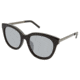 Nicole Miller Paisley Sunglasses - Frame Matte Black, Lens Color Navy Flash, Size 55/17mm NMPAISLEY01