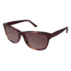 Nicole Miller Sutton Single Vision Prescription Sunglasses NMSUTTON02 - Frame Color Burgundy Horn
