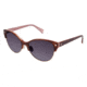 Nicole Miller Verdi Sunglasses - Frame BROWN HORN/PINK, Lens Color Dark Brown Gradient, Size 55/16mm NMVERDI02