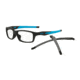 Oakley CROSSLINK RANGE A OX8044 Bifocal Prescription Eyeglasses 804401-55 - Satin Black/Sky Blue Frame, Clear Lenses
