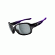 Oakley Drizzle Sunglasses, Polished Black+Iris Metallic Frame, Grey Lens OO9159-01