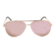 Optic Nerve One Flatscreen Sunglasses, Shiny Rose Gold Frame, Polarized Smoke with Rose Gold Mirror Lens 18049
