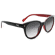 Optic Nerve Hotplate Sunglasses - Women's, Shiny Black with Dark Red, 17016