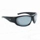 Optic Nerve Triton Sunglasses, Shiny Black  Frame, Polarized Smoke Lens Silver Mirror Lens 82011