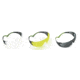 PELTOR Sport SecureFit 400 Eye Protection, 3Pack Clear,Amber,Grey Lenses, Anti Fog, Clear, SF400-P3PK-6