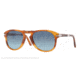 Persol PO0714SM Progressive Prescription Sunglasses PO0714SM-96-S3-54 - Lens Diameter 54 mm, Frame Color Light Havana