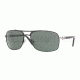 Persol PO2407S Sunglasses 968/31-6200 - Matte Black Frame, Crystal Green Lenses