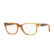 Persol PO3003V Single Vision Prescription Eyeglasses 1018-50 - Stripped Light Havana Frame