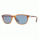 Persol PO3019S Sunglasses 96/56-5200 - Light Havana Frame, Crystal Blue Lenses
