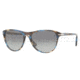 Persol PO3038S Sunglasses 973/71-5200 - Brown Spotted Blue Frame, Gradient Gray Lenses