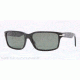 Persol PO3067S Sunglasses 95/58-57 - Black Frame, Crystal Green Polarized Lenses