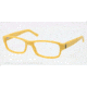 Polo PH2102 Single Vision Prescription Eyeglasses 5420-55 - Matte Yellow Frame, Demo Lens Lenses